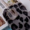 iPhone 12 Mini Skal Päls Leopardmönster Svart