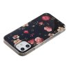 iPhone 12 Mini Skal Självlysande Motiv Blommor på Svart