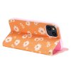 iPhone 13 Fodral Glitter Blommönster Orange