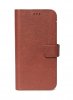 iPhone 13 Fodral Leather Detachable Wallet Chocolate Brown