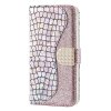 iPhone 13 Mini Fodral Krokodilmönster Glitter Roseguld