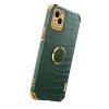 iPhone 13 Mini Skal Krokodilmönster Finger Ring Grön