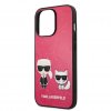 iPhone 13 Pro Max Skal Karl & Choupette Embossed Fuschia