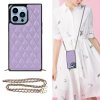 iPhone 13 Pro Skal Square med Strap Lila