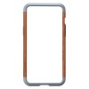 iPhone 13 Pro Skal Wood & Metal Bumper Brun Silver