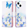iPhone 14 Fodral Motiv Fjärilar och Blommor