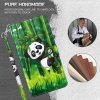 iPhone 14 Etui Motiv Panda i Bambus træ