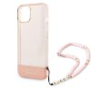 iPhone 14 Plus Skal Translucent with Strap Rosa