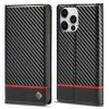 iPhone 14 Pro Fodral Kolfibertextur Röd Stripe Horizontal