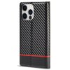 iPhone 14 Pro Fodral Kolfibertextur Röd Stripe Horizontal