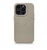iPhone 14 Pro Skal Leather Embossed Backcover Clay