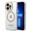 iPhone 14 Pro Skal Transparent MagSafe Guld Transparent
