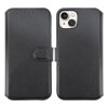 iPhone 15 Plus Fodral Äkta Läder Svart