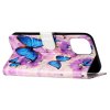 iPhone 15 Pro Max Fodral Motiv Lila Blommor Blåa Fjärilar