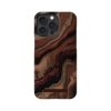 iPhone 15 Pro Max Skal Fashion Case MagSafe Dark Amber Marble