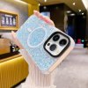iPhone 15 Pro Skal Glitter MagSafe Blå
