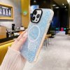 iPhone 15 Pro Skal Glitter MagSafe Blå