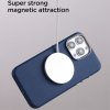 iPhone 15 Pro Skal Litchi Pattern Series MagSafe Blå