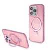 iPhone 15 Pro Skal Ring Stand Glitter MagSafe Rosa