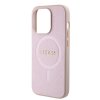 iPhone 15 Pro Skal Saffiano MagSafe Rosa