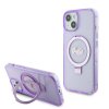 iPhone 15 Skal Ring Stand Glitter MagSafe Lila