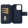 iPhone 16 Pro Fodral Leather Detachable Wallet Navy