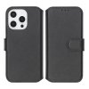 iPhone 16 Pro Max Fodral Äkta läder Kortfack Svart