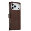 iPhone 17 Pro Fodral med Kortfack Stativfunktion Mörkbrun