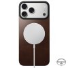 iPhone 17 Pro Max Skin Mag Leather Back Rustic Brown