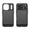 iPhone 17 Pro Skal Borstad Kolfibertextur Svart