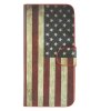 iPhone 5/5S/SE Plånboksfodral med Tryck USA-flagga