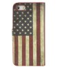 iPhone 5/5S/SE Plånboksfodral med Tryck USA-flagga