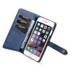 iPhone 6s/6 Plånboksfodral Löstagbart Skal Kortfack Utsida Blå