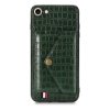 iPhone 7/8/SE Skal Krokodilmönster Korthållare Grön