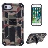 iPhone 7/8/SE Skal med Metallplatta Stativfunktion Camouflage Grön