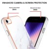 iPhone 7/8/SE Skal Marmor Glitter Vit