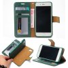iPhone 7/8/SE Plånboksfodral Lädertextur Löstagbart Skal Grön