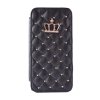 iPhone 7/8/SE Fodral PU-läder Krona Cross Stitch Svart