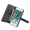 iPhone 8/7 Plånboksfodral Splittläder Löstagbart Skal Kortfack Utsida Svart