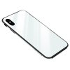 iPhone X/Xs Skal Härdat Glas Metall TPU Vit