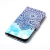 iPhone X/Xs Plånboksfodral Kortfack Motiv Blå Mandala