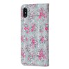 iPhone X/Xs Plånboksfodral Kortfack Motiv Rosa Blommor