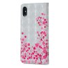 iPhone X/Xs Plånboksfodral Kortfack Motiv Rosa Blomster