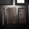 iPhone X/Xs Plånboksfodral Qin Series Löstagbart Skal Mörkbrun