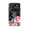 iPhone X/Xs Skal Black Marble Floral