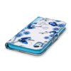 iPhone Xr Plånboksfodral Kortfack Motiv Blåa Blommor och Fjärilar