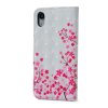 iPhone Xr Plånboksfodral Kortfack Motiv Rosa Blomster