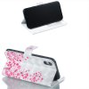 iPhone Xr Plånboksfodral Kortfack Motiv Rosa Blomster