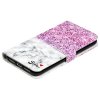 iPhone Xr Plånboksfodral Kortfack Motiv Rosa Glitter och Vitt Marmor