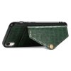 iPhone Xr Skal Krokodilmönster Korthållare Grön